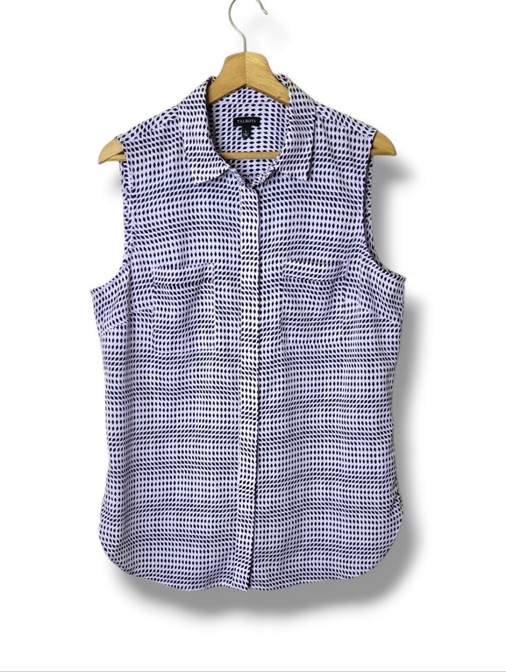 Talbots Sleeveless Blouse Size Large